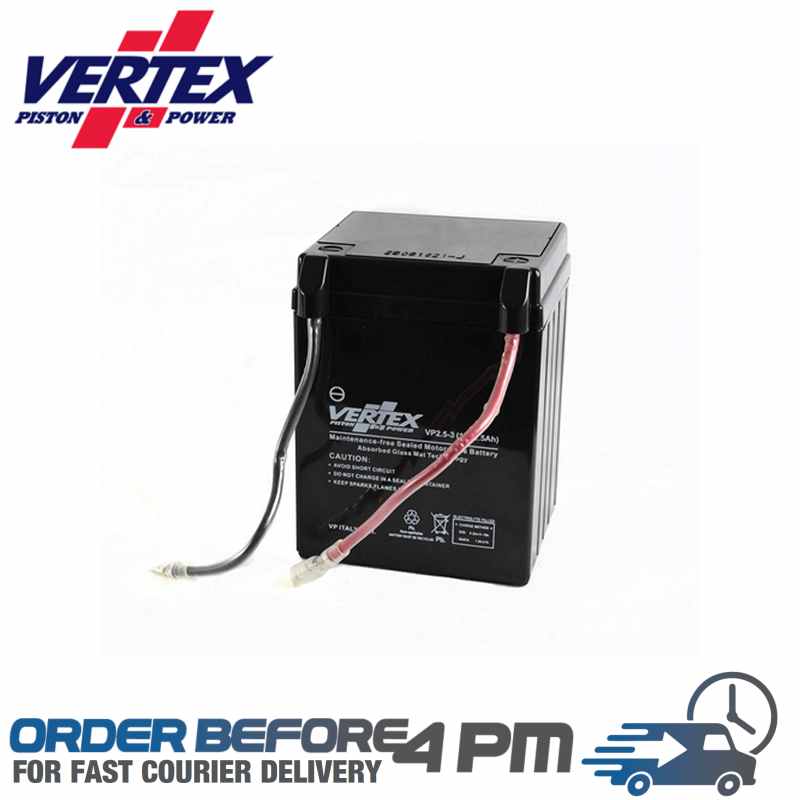 vertex pistons replacement agm motorcycle battery CB2.5L-C YB2.5L-C 31500-166-672 31500-166-506AH YUAM225LC YB2.5LC Motorcycle Spares UK