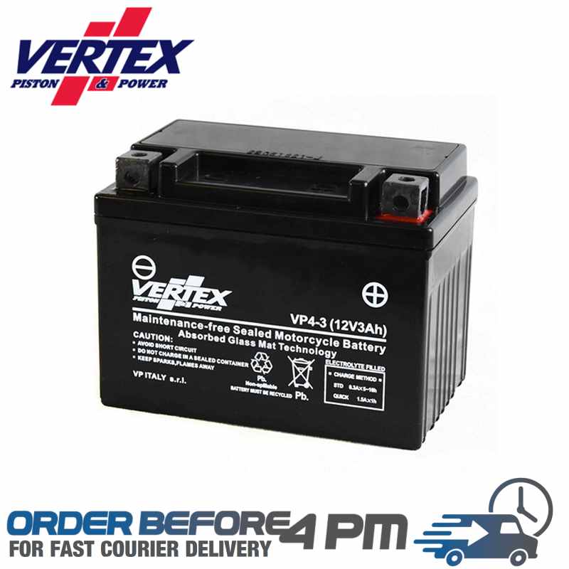 vertex pistons replacement agm motorcycle battery CT4L-BS CTX4L-BS YT4L-BS YTX4L-BS Motorcycle Spares UK