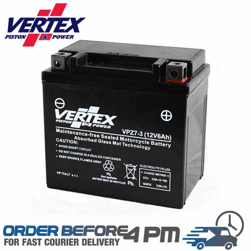 vertex pistons replacement agm motorcycle battery CTZ-7S,CT6B-3
