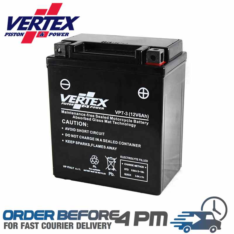 vertex pistons replacement agm motorcycle battery CTX7L-BS YTX7L-BS ETX7L-BS YTX7L-BS Motorcycle Spares UK