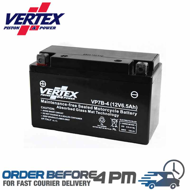 vertex pistons replacement agm motorcycle battery YT7B-BS CT7B-4 CT7B-BS YT7B-4 GT7B-4 ET7B-BS YT7B-BS Motorcycle Spares UK