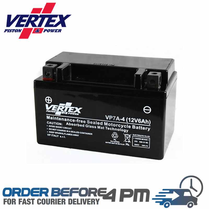 vertex pistons replacement agm motorcycle battery CTX7A-BS YTX7A-BS 12N7E-B RA219447