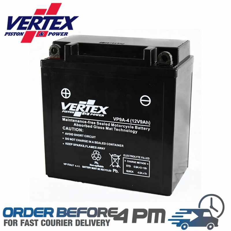 vertex pistons replacement agm motorcycle battery CB9-B YB9-B 12N9-4B-1 GM9Z-4B YUAM229BY YB9-B Motorcycle Spares UK
