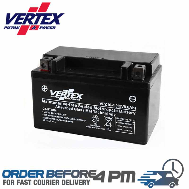 vertex pistons replacement agm motorcycle battery CTZ10-S YTZ10-S 31500-MCL-013 31500-MCL-013 YTZ10S Motorcycle Spares UK