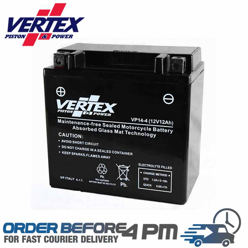 vertex pistons replacement agm motorcycle battery CTX14-BS UTX14-BS YTX14-BS ETX14-BS GTX14-BS PTX14-BS FTX14-BS YTX14-BS Motorcycle Spares UK