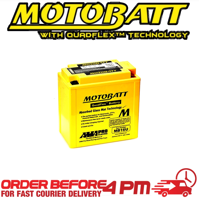 Motobatt AGM GEL Battery MB16U Fully Sealed CB16B-A CB16BA-1