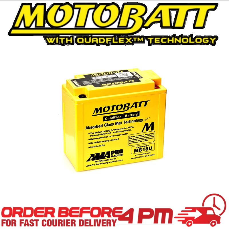 Motobatt AGM GEL Battery MB18U Fully Sealed CB18L-A