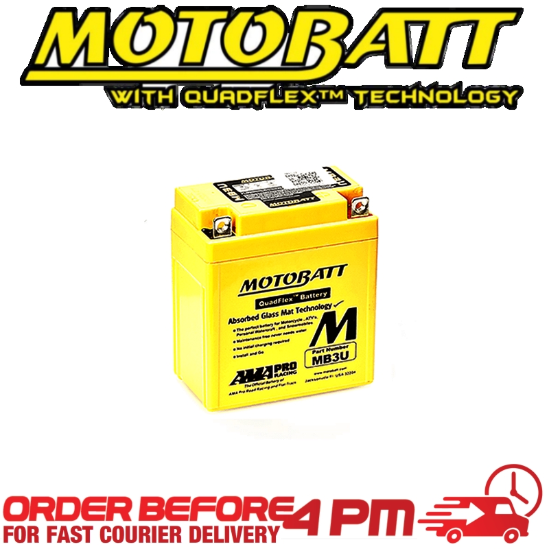 Motobatt AGM GEL Battery MB3U Fully Sealed CB3L-A CB3L-B