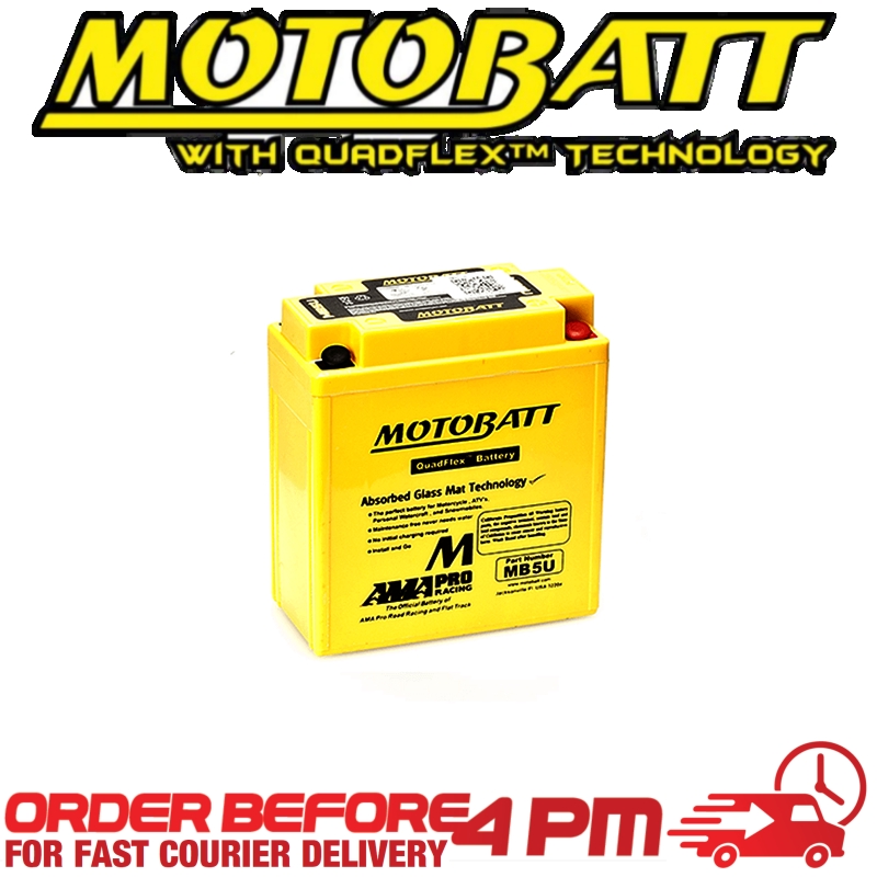 Motobatt AGM GEL Battery MB5U Fully Sealed CB5LB 12N5-3B