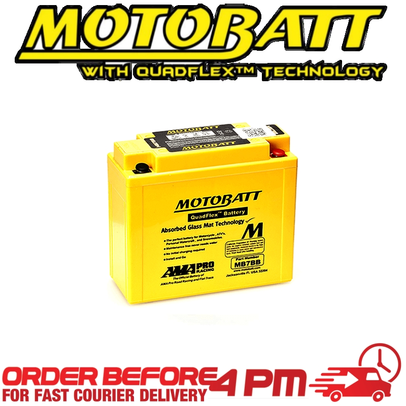 Motobatt AGM GEL Battery MB7BB Fully Sealed CB7B-B CB7B-A