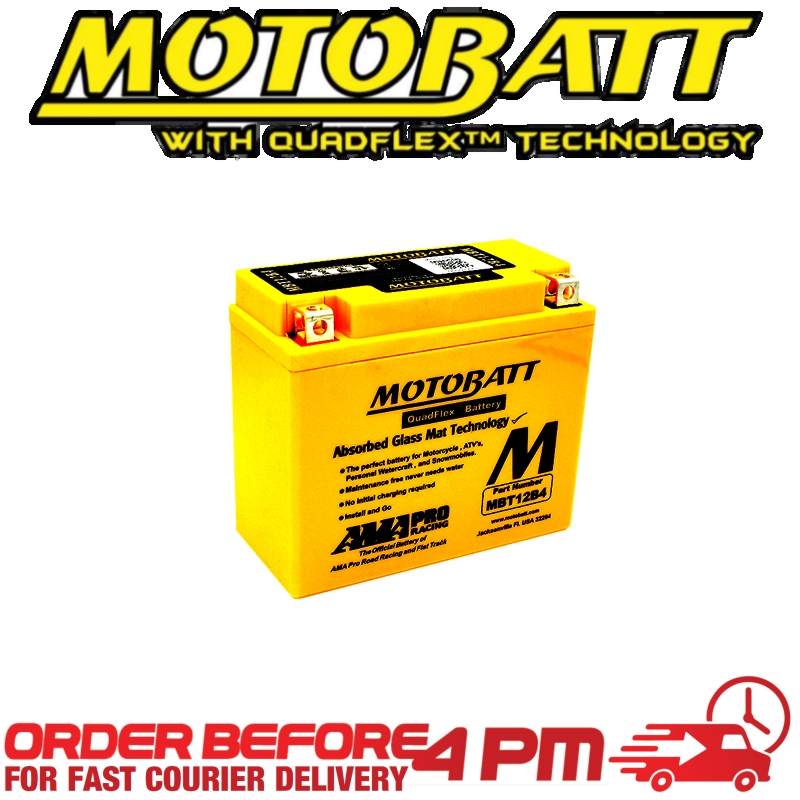 Motobatt AGM GEL Battery MBT12B4 Fully Sealed CT12B-4 CT12B-BS