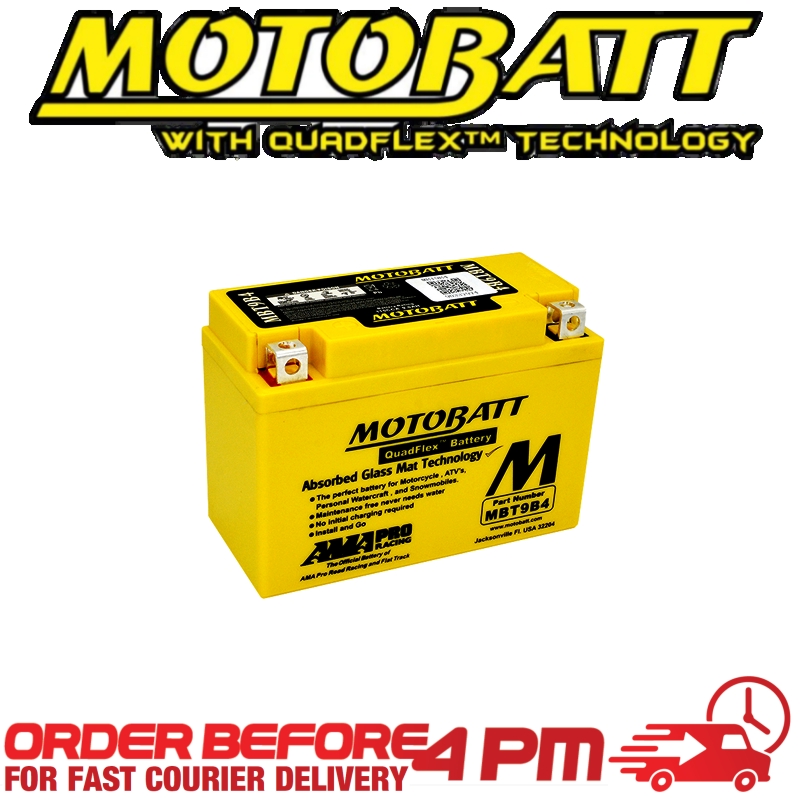 Motobatt AGM GEL Battery MBT9B4 Fully Sealed CT9B-4 CT9B-BS