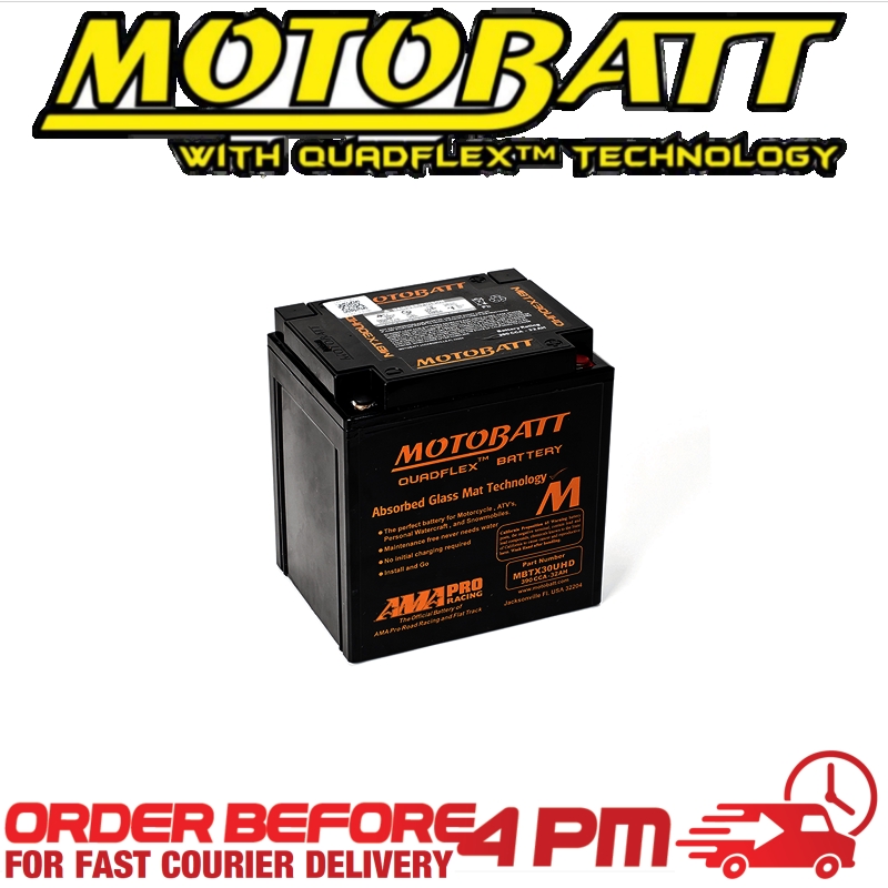 Motobatt AGM GEL Battery MBTX30UHD Fully Sealed CTX30-L All