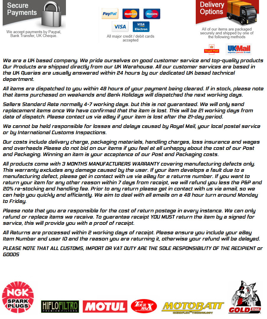 UK motorcycle motorbike spares supplier